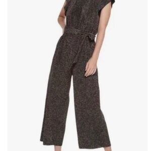 Nine West Women's Metallic Straight leg Jumpsuit -